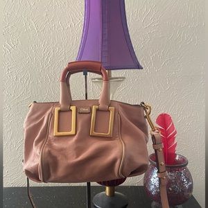 CHLOÉ ETHEL BAG IN LIGHT BLUSH AND MAUVE